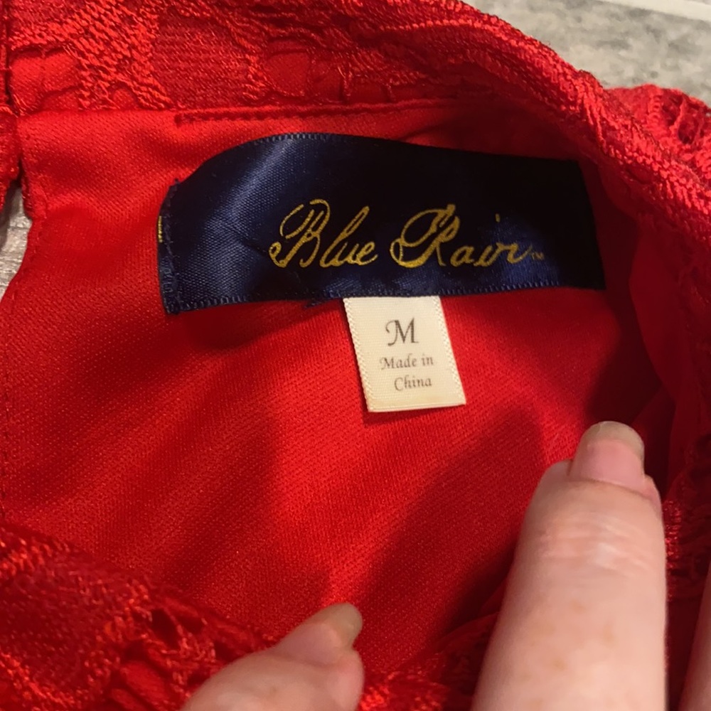 Red Lace Top - Picture 4 of 7